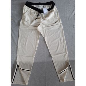 Brady Men XL Active Windbreaker Drawstring Run Pants Birds Eye Pattern Ankle Zip